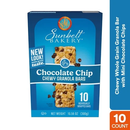 Sunbelt Bakery Family Pack Chocolate Chip Chewy Granola Bars, 10 Count | Walmart (US)
