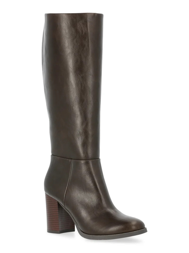 Time and Tru Women's Tall Heeled Boots - Walmart.com | Walmart (US)