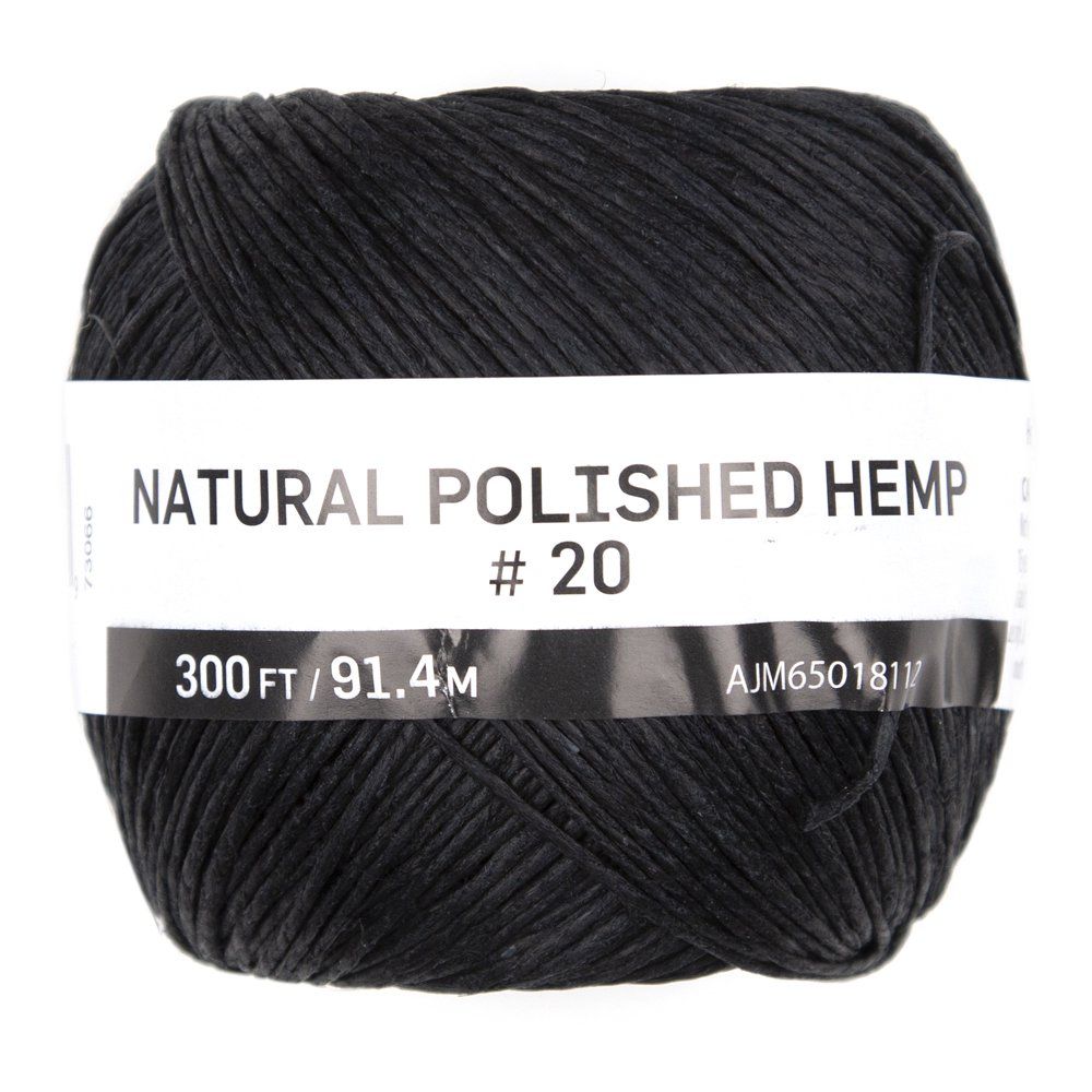 Cousin 300' Natural Polished Thin Hemp Cord-Black | Walmart (US)