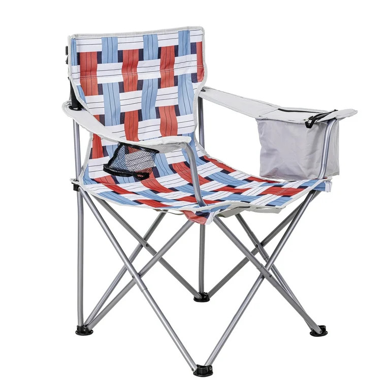 Ozark Trail Oversized Chair, Retro Weave, Red, White, Blue | Walmart (US)