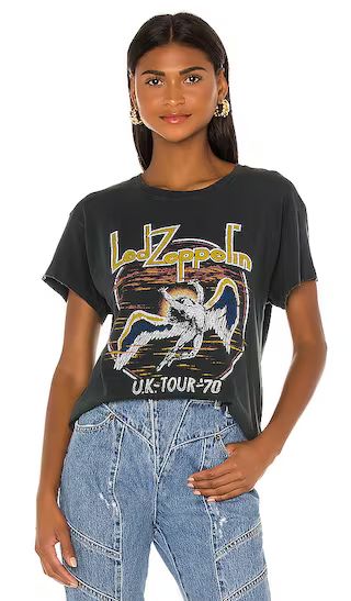 Led Zeppelin US 1977 Tour Tee in Vintage Black | Revolve Clothing (Global)