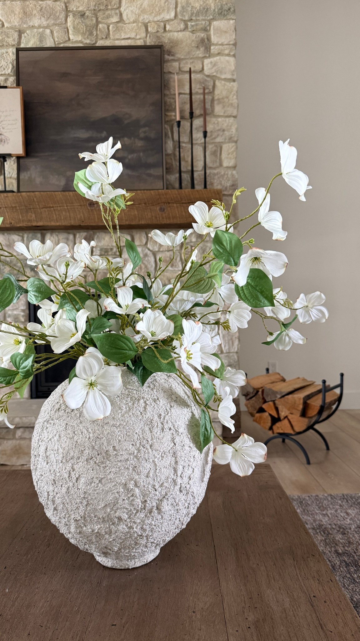 Soft, simple, and effortlessly elegant 🤍

These faux dogwood stems instantly elevate the space without any upkeep. I love how they bring that fresh, airy feel while still looking full and natural all year long. Styled in this textured vase for that organic, high-end look.

#LTKHome #LTKSaleAlert #LTKSeasonal