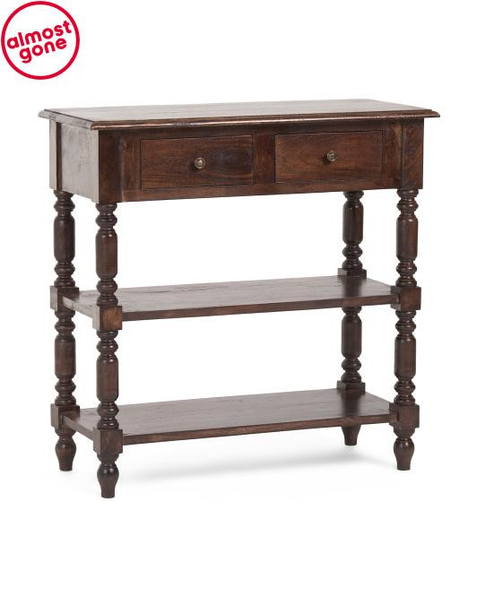 31.5x14x31.5 Solid Wood Side Table | TJ Maxx