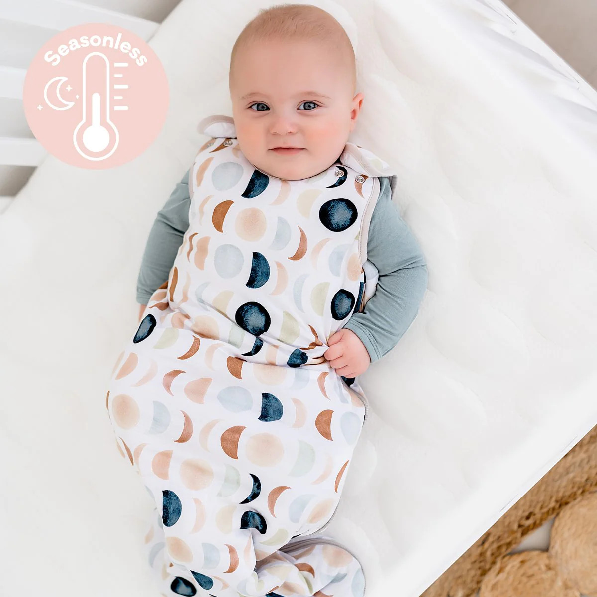 Luna Neutral Bamboo Viscose Seasonless Sleepy Bag/Wearable Blanket | Little Sleepies