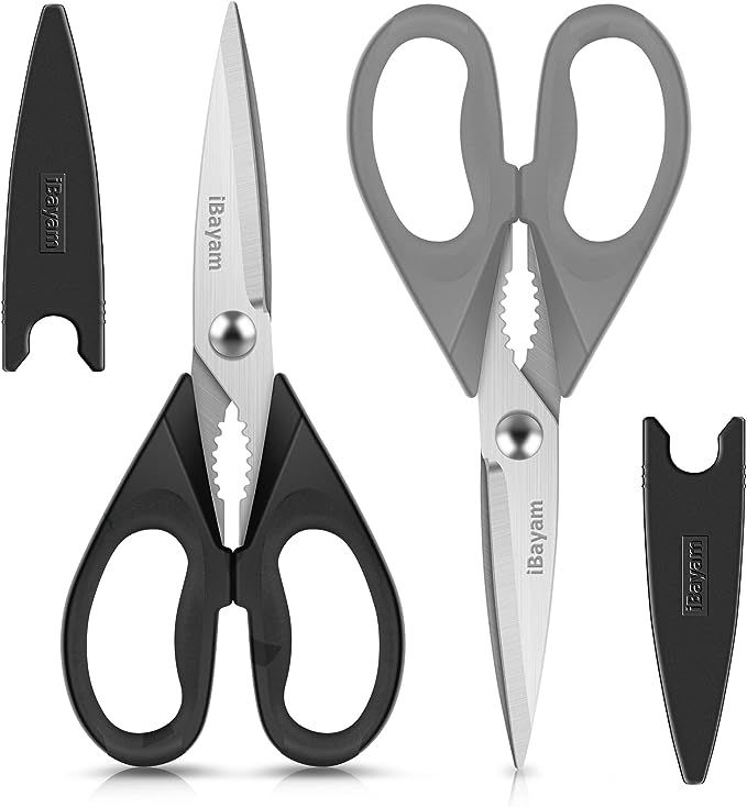 Kitchen Shears, iBayam Kitchen Scissors All Purpose Heavy Duty Meat Scissors Poultry Shears, Dish... | Amazon (US)