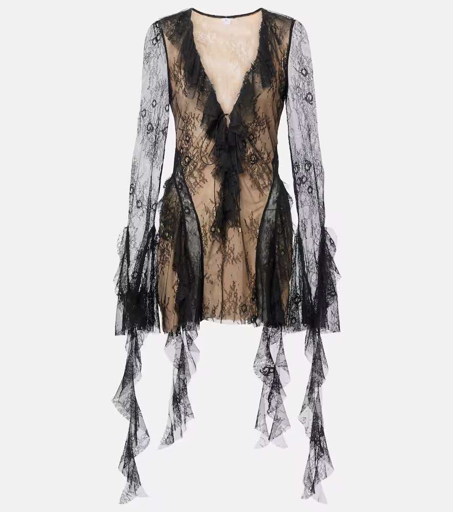 Bananhot Surin ruffled lace minidress | Mytheresa (US/CA)