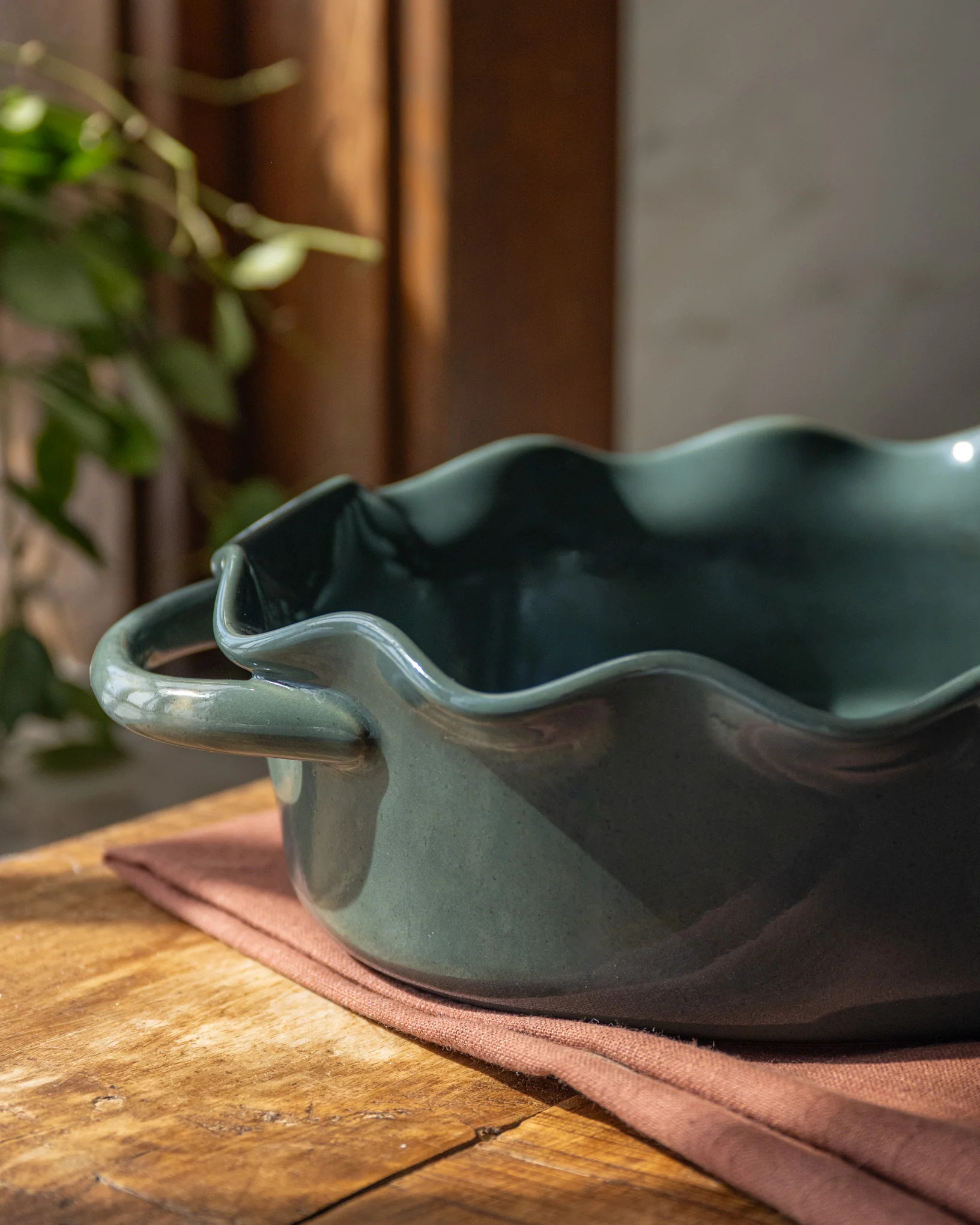 Blue Oval Scalloped Baker | Magnolia
