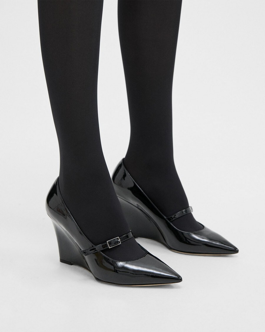 Mary Jane Wedge in Patent Leather | Theory