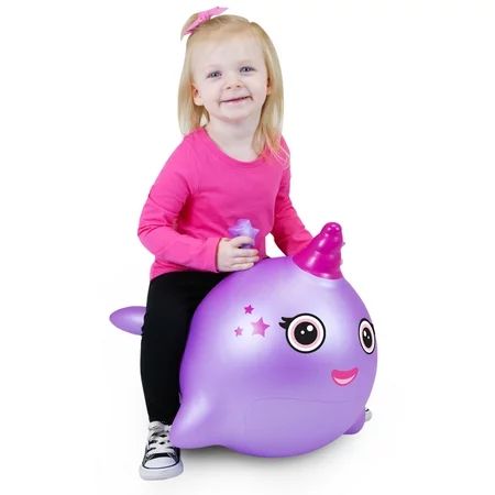 Waddle Narwhal Bouncer Inflatable Ride on Hopper | Walmart (US)
