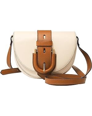 Fossil Women's Harwell Leather Small Flap Crossbody Purse Handbag for Women | Amazon (US)