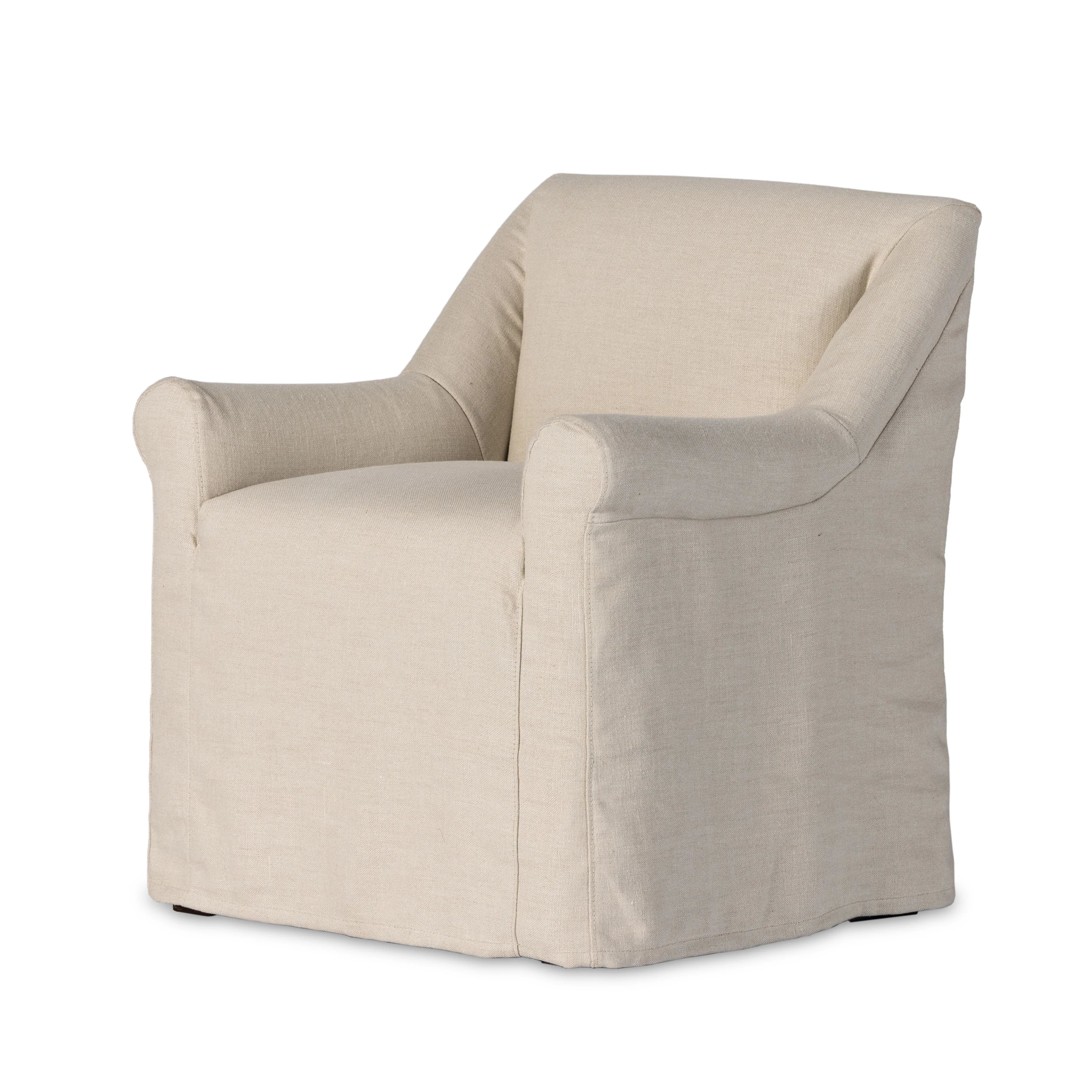 Four Hands Meline Slipcover Dining Armchair - Available in 2 Colors | Alchemy Fine Home