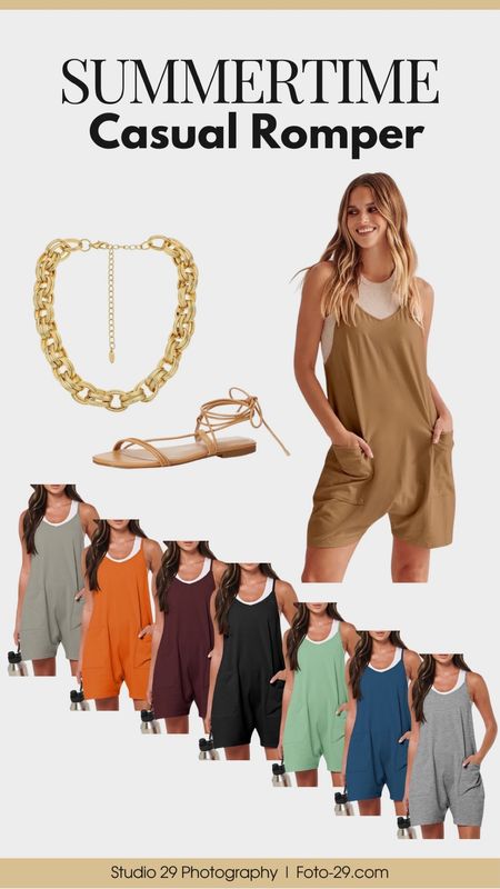 So many colors for so many days in the summer sunshine! 🌞 This romper can be dressed up or kept as casual. #amazonfinds #amazonfashion #amazon 

#LTKActive #LTKfindsunder50 #LTKSeasonal