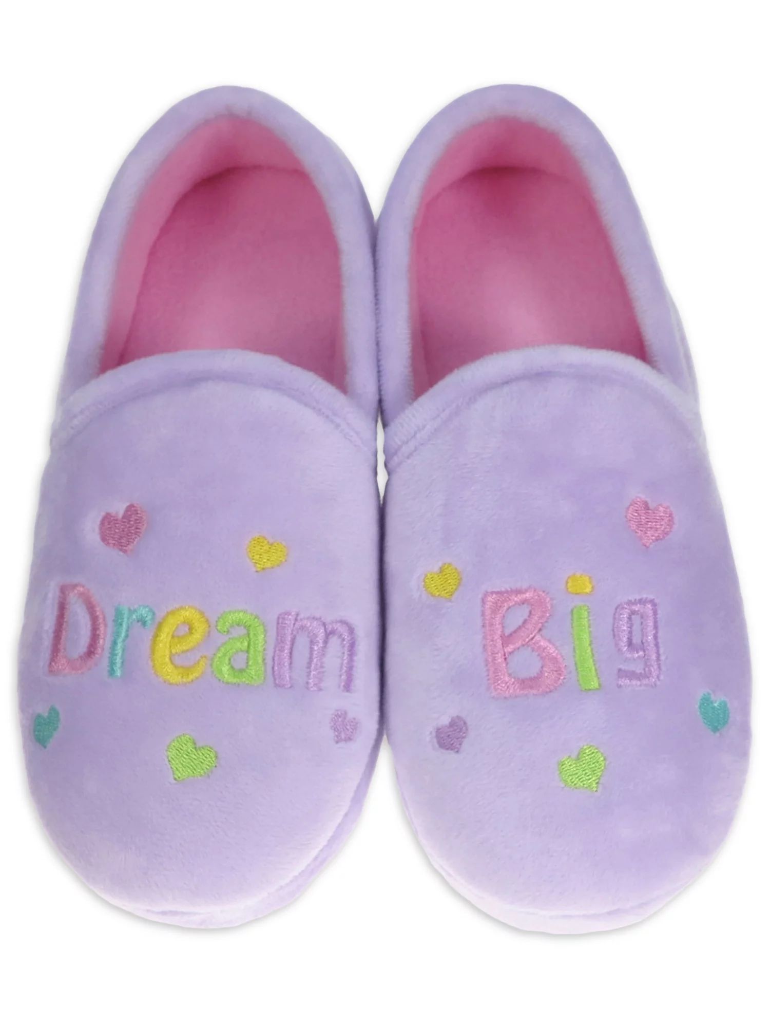 Wonder Nation Little Girl & Big Girl Dream Big Aline Slipper, Sizes 13/1-6 | Walmart (US)