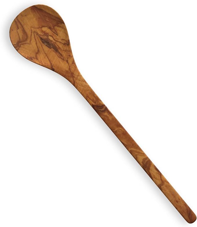 Handmade Olive Wood Spoon 12" Long handle | Large Wooden Spoon for Cooking, Kitchen Utensil | Sin... | Amazon (US)