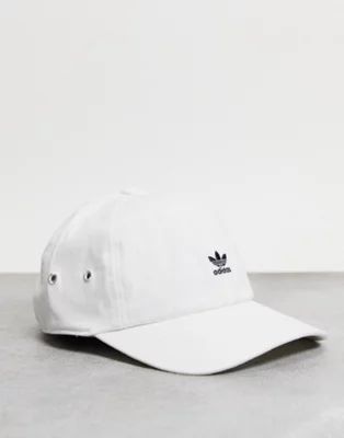 adidas Originals small logo adjustable cap in white | ASOS (Global)