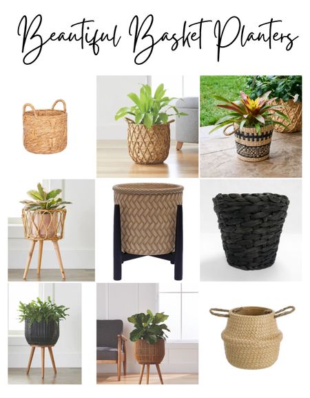 Beautiful basket planters from Walmart.  Perfect for indoor or patio plants 