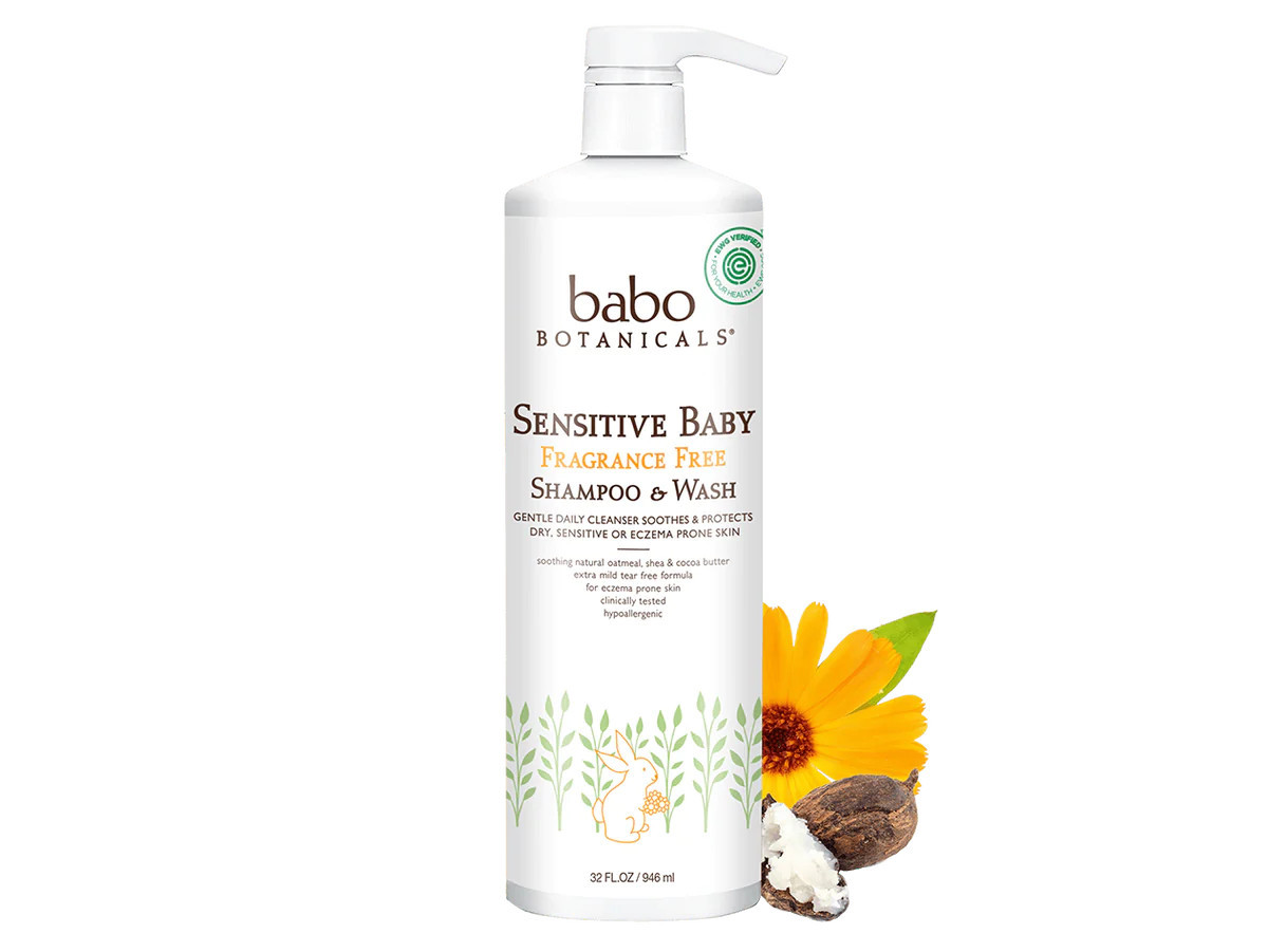 Sensitive Baby Fragrance-Free Baby Shampoo & Wash - 32 oz | Babo Botanicals