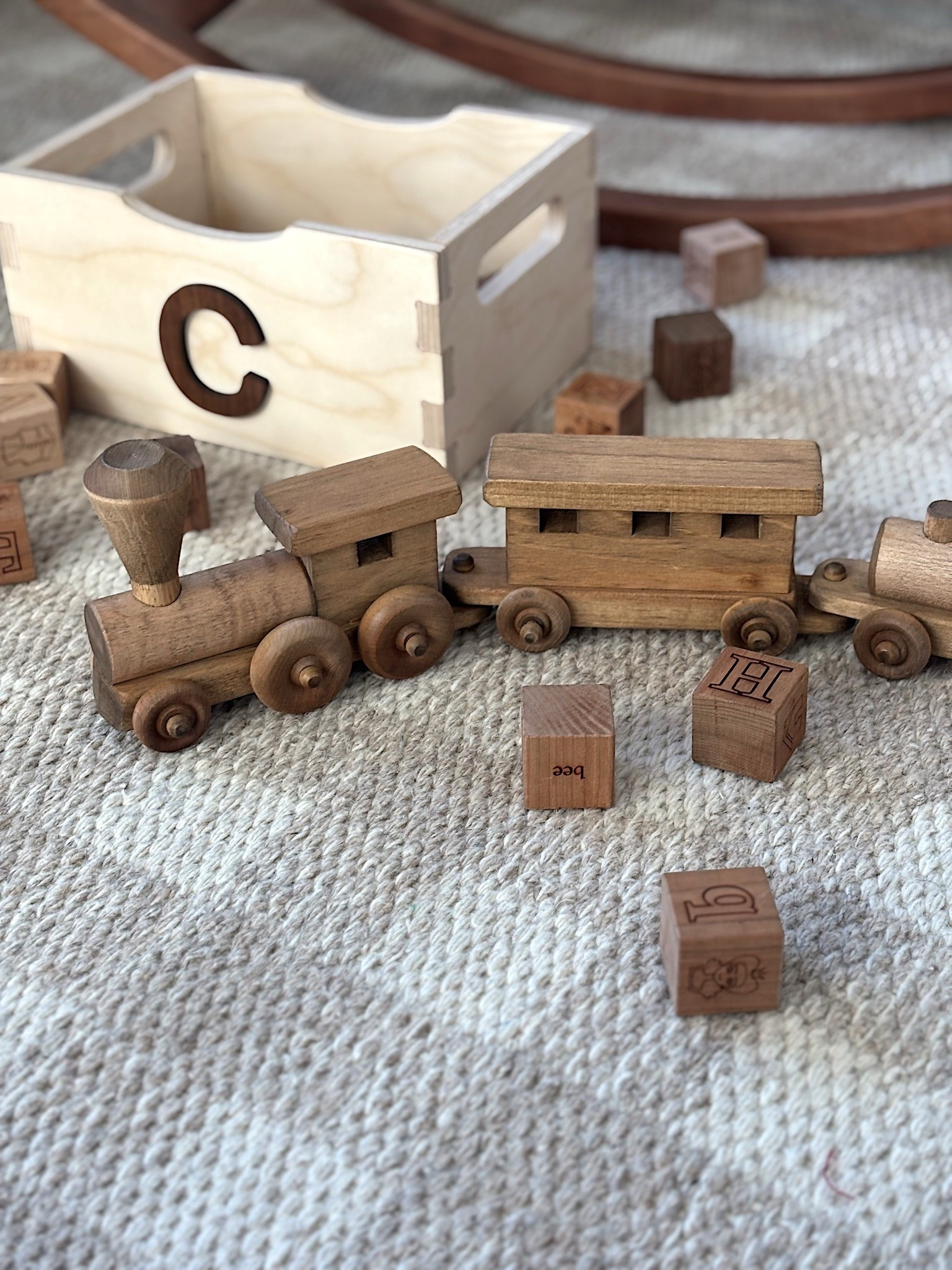 Wooden train & blocks 🤎
A timeless toy set that encourages imaginative play, creativity, and fine motor skills. Beautifully made and designed to last, it’s one of those classic toys little ones will reach for again and again.

wooden train, wooden toy train, wooden toy blocks, wooden building blocks, classic toddler toys, timeless kids toys, Montessori inspired toys, open ended play, heirloom toys, educational toys for toddlers, neutral kids toys, playroom favorites

#LTKBaby #LTKBump #LTKKids