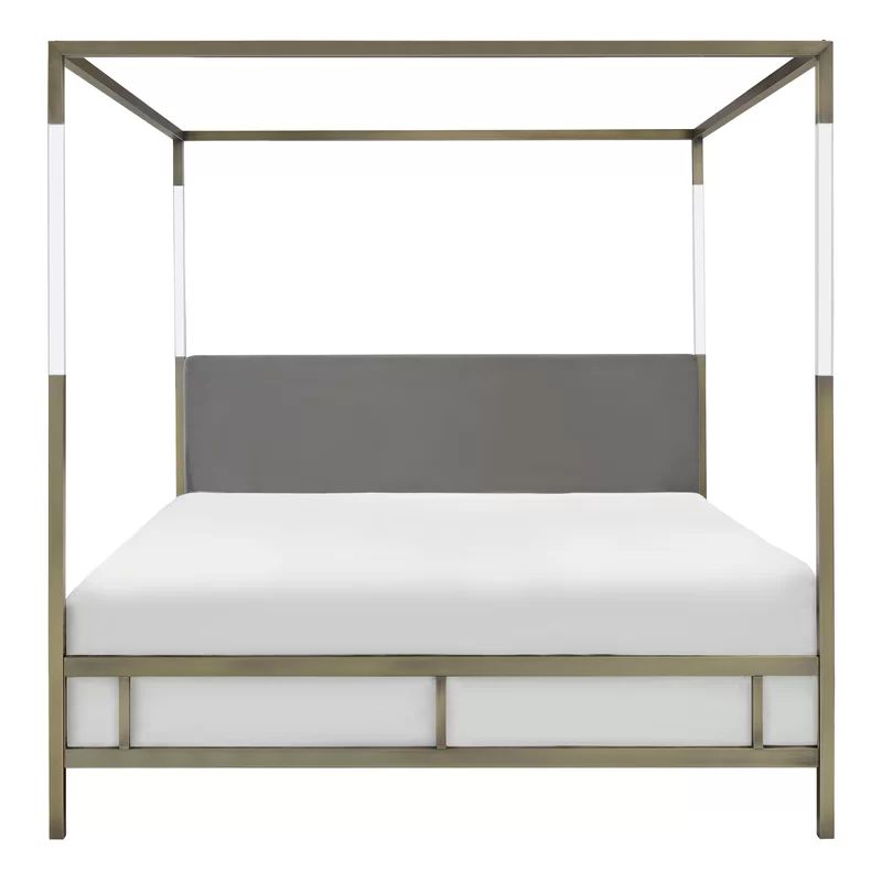 Bowdoin Upholstered Low Profile Canopy Bed | Wayfair North America