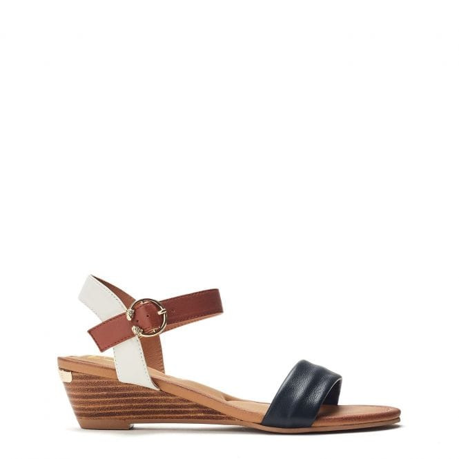 Mayapple Navy-White Leather | Moda in Pelle UK