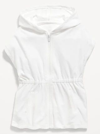 Hooded Cinched-Waist Swim Cover-Up Dress for Toddler Girls | Old Navy (US)
