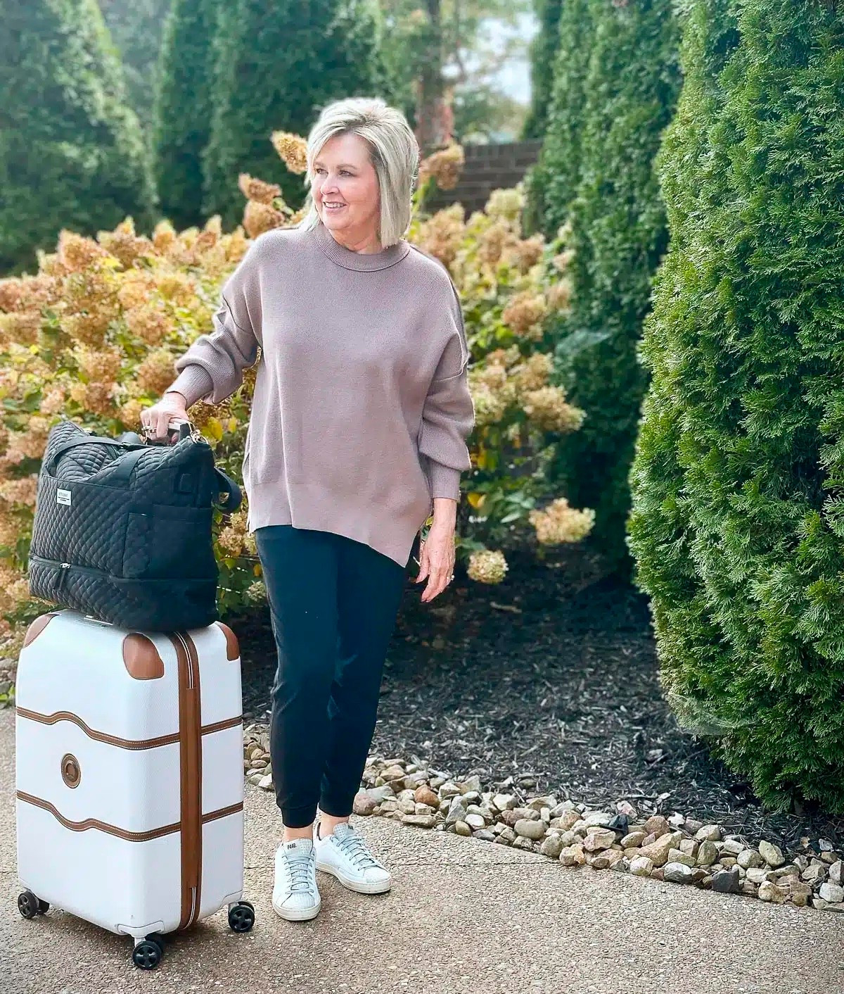 A casual outfit that’s perfect for traveling! Both pieces are from Amazon and my sweatshirt is a medium and joggers are a size large. I’ve also linked my favorite luggage set.

#LTKTravel #LTKOver40 #LTKootd