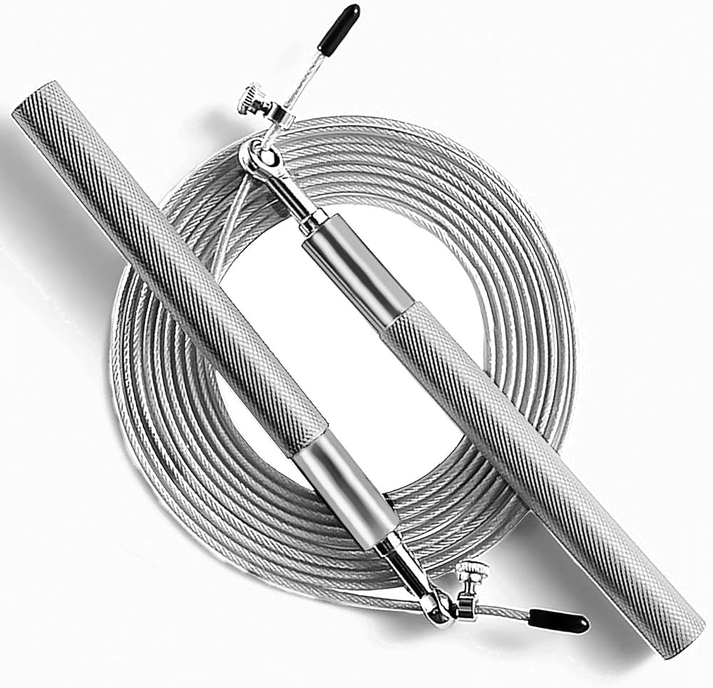 Speed Jump Rope - 360\u00b0 Swivel Ball Bearing - Adjustable steel coated rope-Aluminum Anti Skip... | Amazon (US)