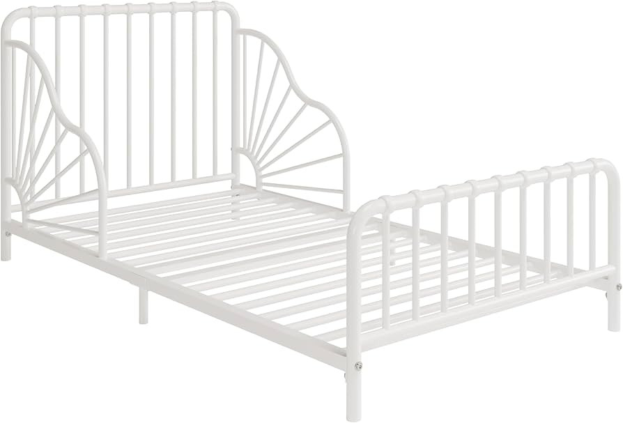 Little Seeds Quinn Metal Toddler Bed, Cribs, Off White | Amazon (US)