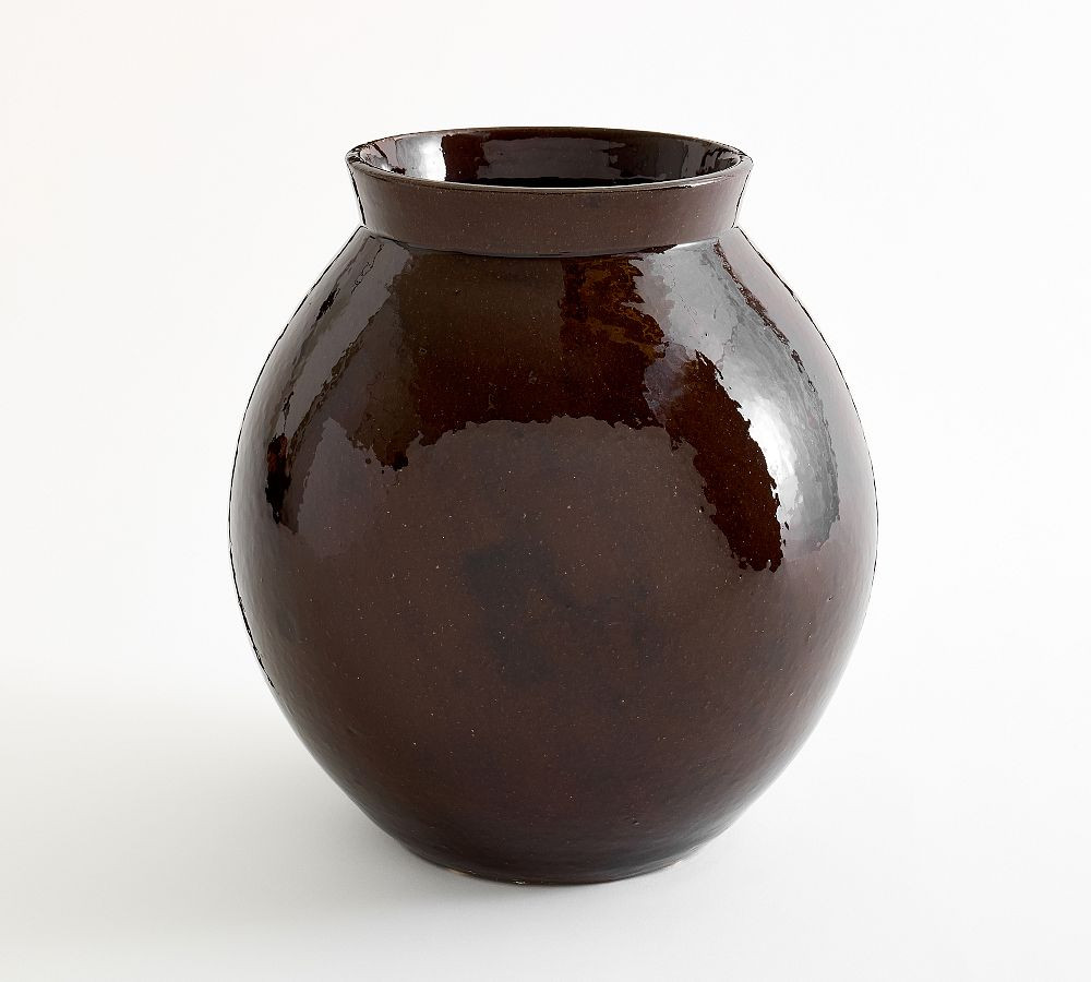 Brown Glazed Terracotta Vase | Pottery Barn (US)