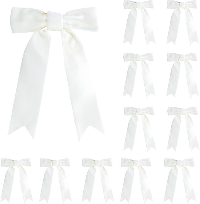 12 Pcs Velvet Bows with Twist Tie 3.5 Inch Pre-Tied Vintage Christmas Velvet Ribbon Bows for Trea... | Amazon (US)