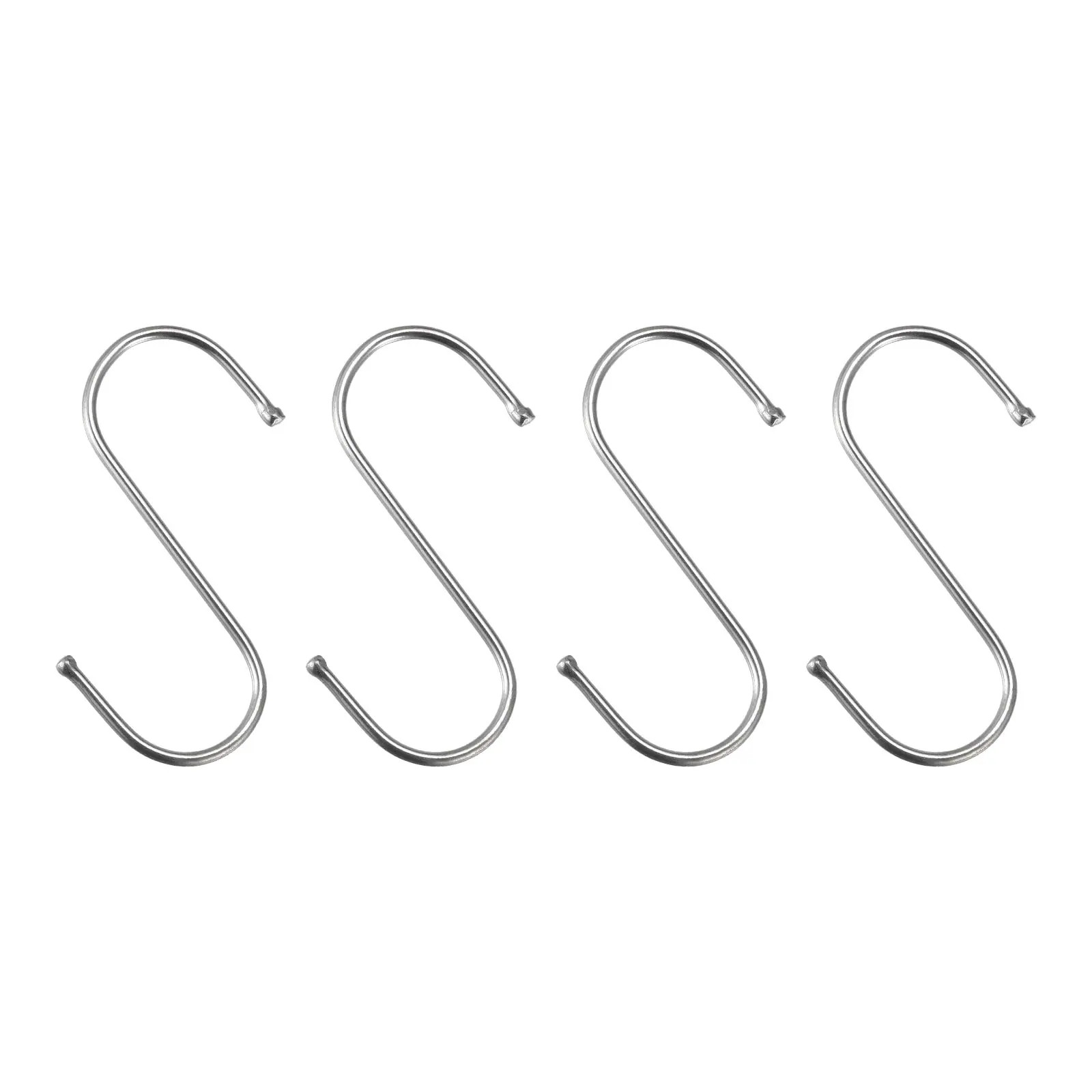 S Hooks 3.54inches Stainless Steel Hanger for Hanging Silver Tone 12Pack - Silver Tone - 90mm | Bed Bath & Beyond
