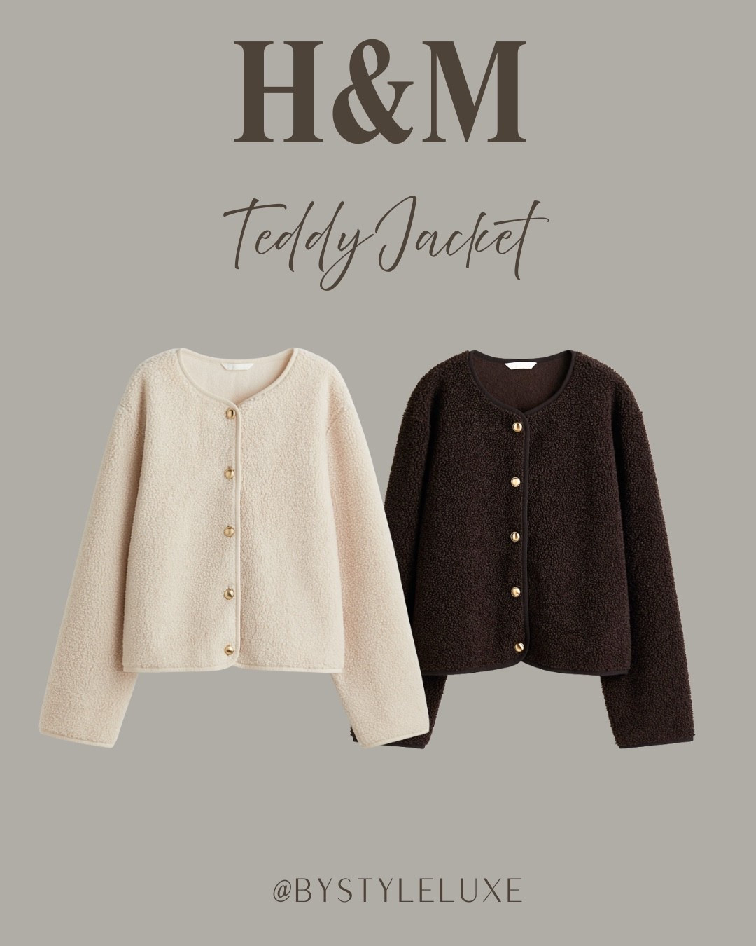 H&M Teddy Jacket - new in teddy jackets for only £22.99! Love both colours, perfect styled with jeans or trousers 

#jacket #autumnoutfit #casual

#LTKuk #LTKstyletip #LTKautumn