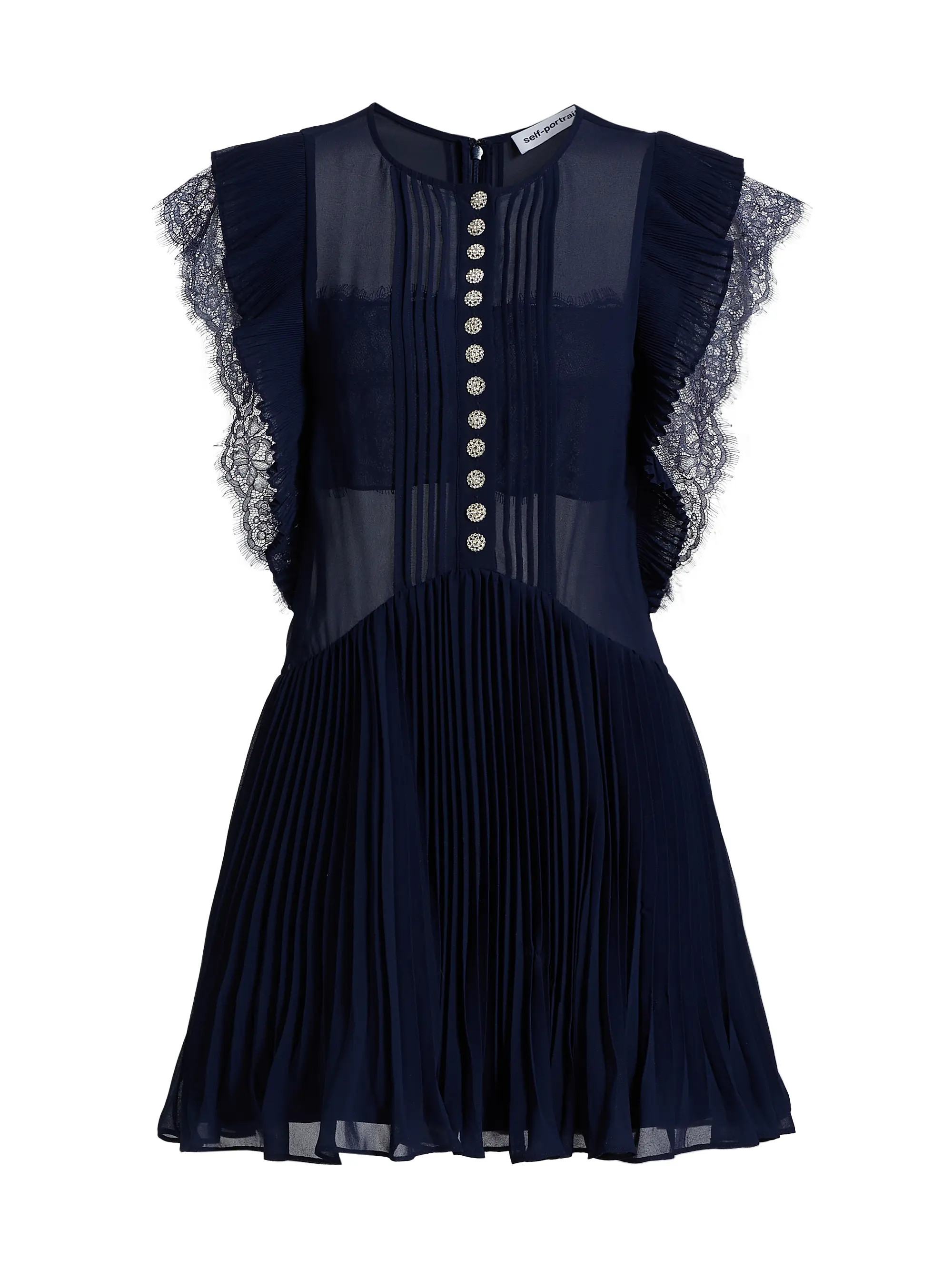 Chiffon Ruffle A-Line Minidress | Saks Fifth Avenue