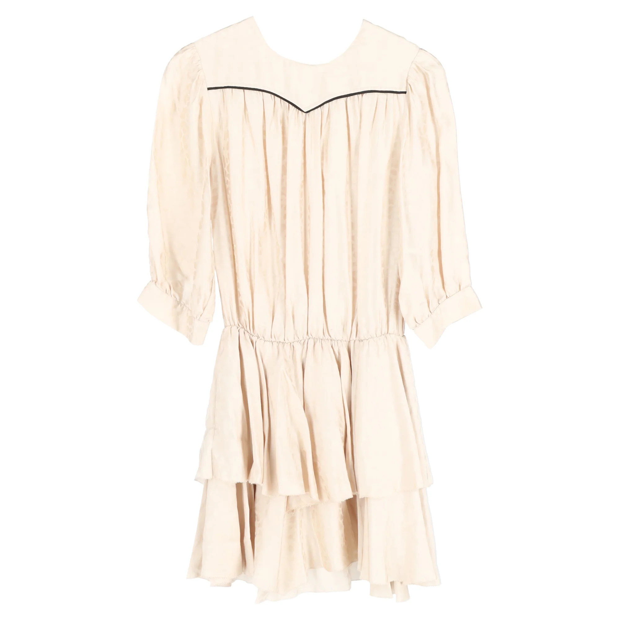 Zadig & Voltaire Rooka Jac Leo Jacquard Dress in Ecru Silk | Shop Simon
