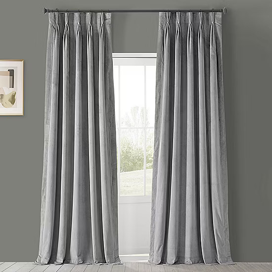 Exclusive Fabrics & Furnishing Signature Pleated Energy Saving Blackout Pinch Pleat Single Curtai... | JCPenney