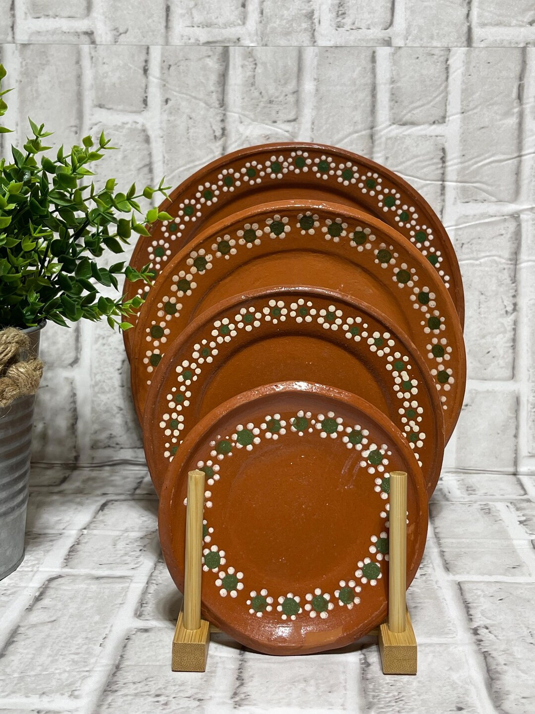 Mexican Red Clay 4pc Plates,bowls and Mugs /terracotta Plates /mexican Plates/mexican Mugs/mexica... | Etsy (US)