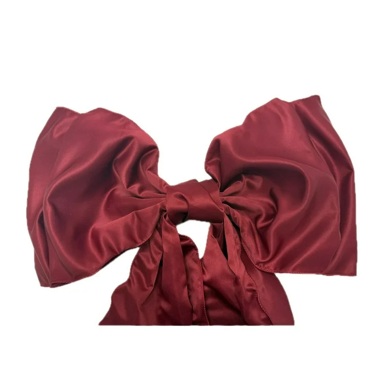 Burgundy Jumbo Satin Christmas Tree Topper Bow, 22"x56", by My Texas House - Walmart.com | Walmart (US)