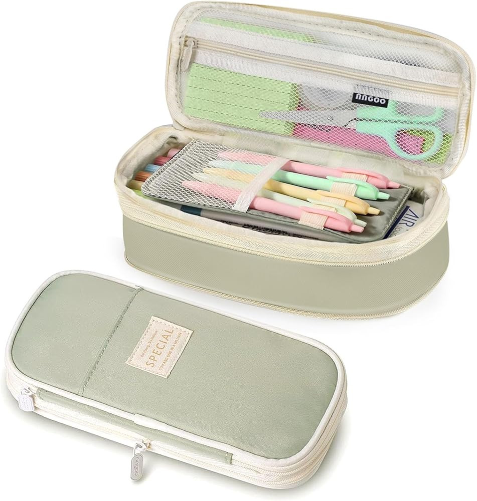 Pencil Case, Large Capacity Aesthetic Pencil Cases with Durable Zipper, Big Stationery Pencil Pou... | Amazon (US)