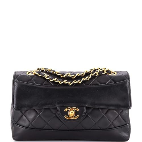 Chanel, Pre-Loved Vintage CC Chain Flap Bag Quilted Lambskin Medium, Black | Amazon (US)