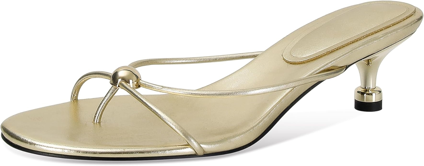 SOVANYOU Kitten Heel Sandals for Women Open Toe Flip Flop Heels Slip-on Thong Heeled Sandals | Amazon (US)