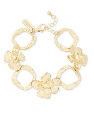 Gold-Tone Flower Statement Flex Bracelet, Exclusively at Macy's | Macy's