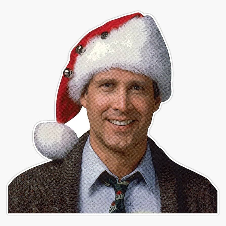 Clark Griswold National Lampoon's 1989 Christmas Vacation movie santa hat Sticker Bumper Sticker ... | Amazon (US)