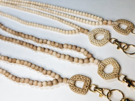 Teacher Lanyard Wood Lanyard Bead Lanyard Wood Beads | Etsy | Etsy (US)