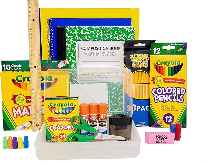 Back To School Supply Box Grades K-5 - School Supply Kit Back To School Essentials - 32 Pieces | Amazon (US)