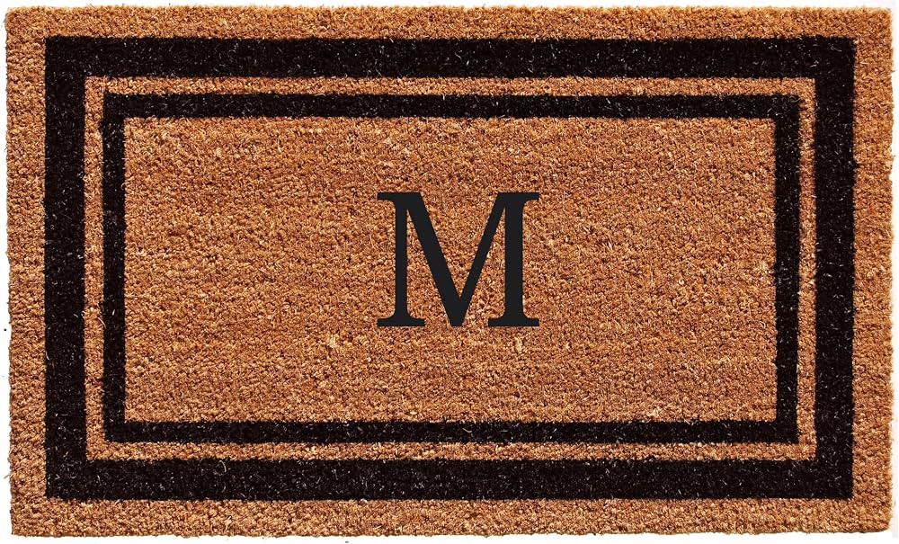 Calloway Mills 152962436M Black Border 24" x 36" Monogram Doormat, (Letter M) | Amazon (US)