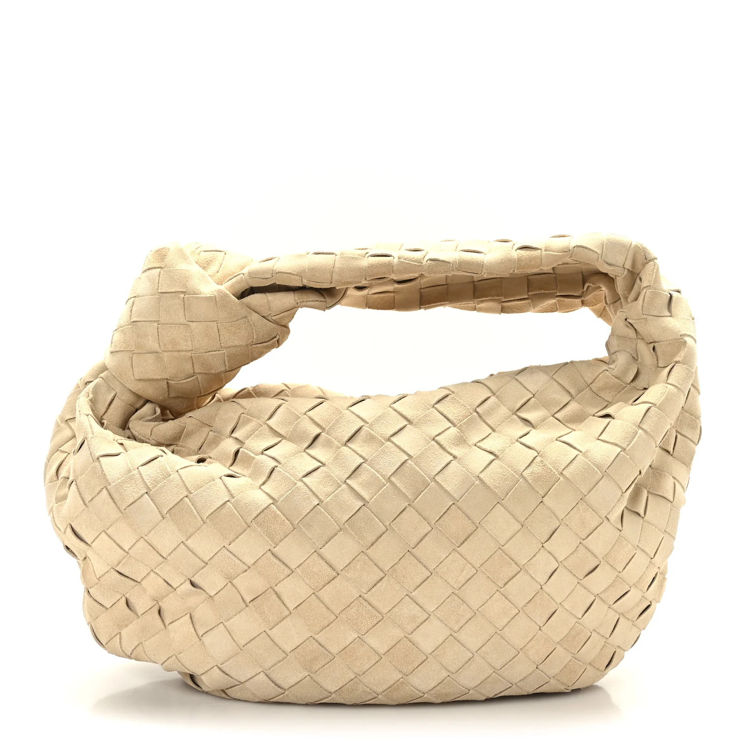 Suede Calfskin Intrecciato Teen Jodie Hobo Taupe | FASHIONPHILE (US)