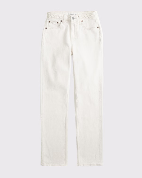Curve Love Mid Rise 90s Straight Jean | Abercrombie & Fitch (US)
