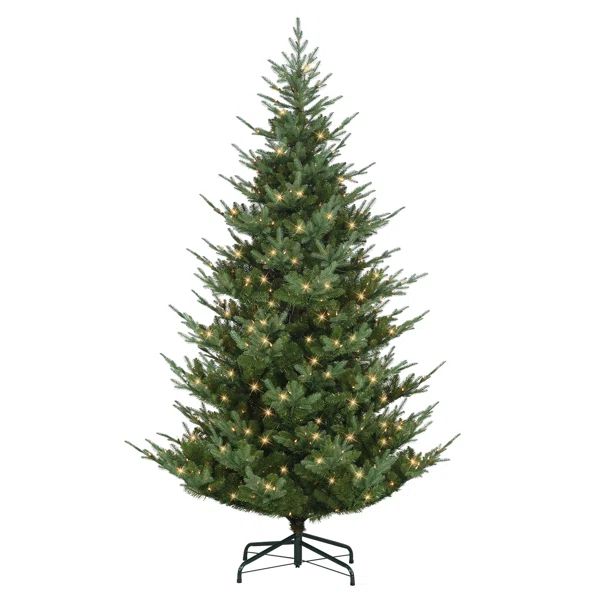 Gracijus 9' Lighted Artificial Green Spruce Christmas Tree | Wayfair North America