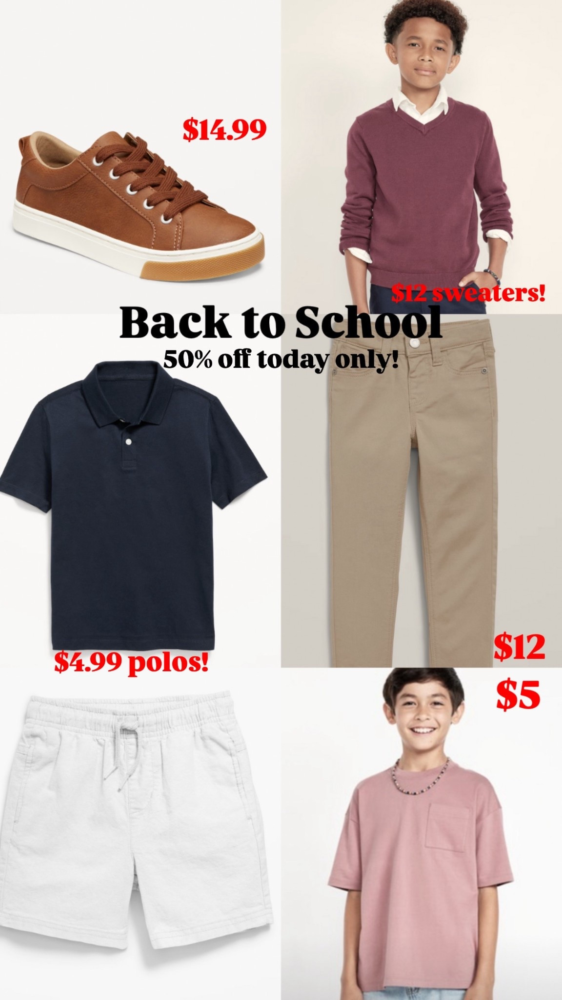 Old Navy 50% off ALL kid, toddler, and baby!

I’m scooping up a bunch of basics for my oldest Brooks for back to school! 50% off is for today only!

(Their Halloween collection is also on sale today if you want to plan ahead 😉 )

#LTKSaleAlert #LTKFindsUnder50 #LTKKids