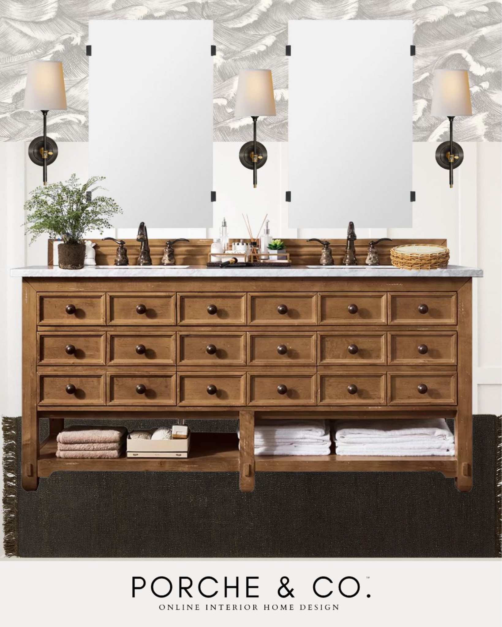 Modern classic bathroom 
Powder bath
Curated collection
#moodboard #visionboard

#LTKstyletip #LTKhome #LTKFind